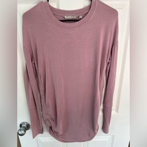 Athleta Pink Drishti Ruched Side Tunic Sweater Sz XS